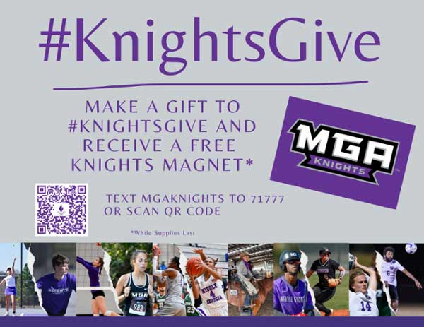 #KnightsGive Campaign graphic.